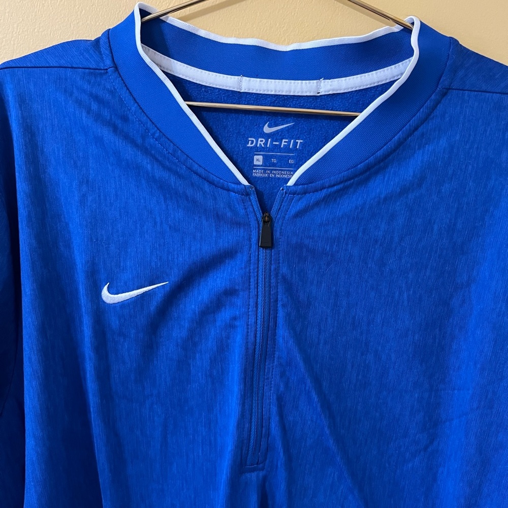 Nike Dri-Fit half zip pullover blue